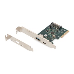 DIGITUS DS-30225 2 port USB 3.1 Type-A/Type-C PCIe hálózati kártya