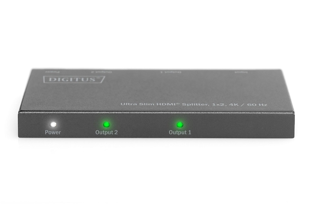DIGITUS DS-45322 HDMI 4K 60Hz 1x2 Ultra Slim Splitter