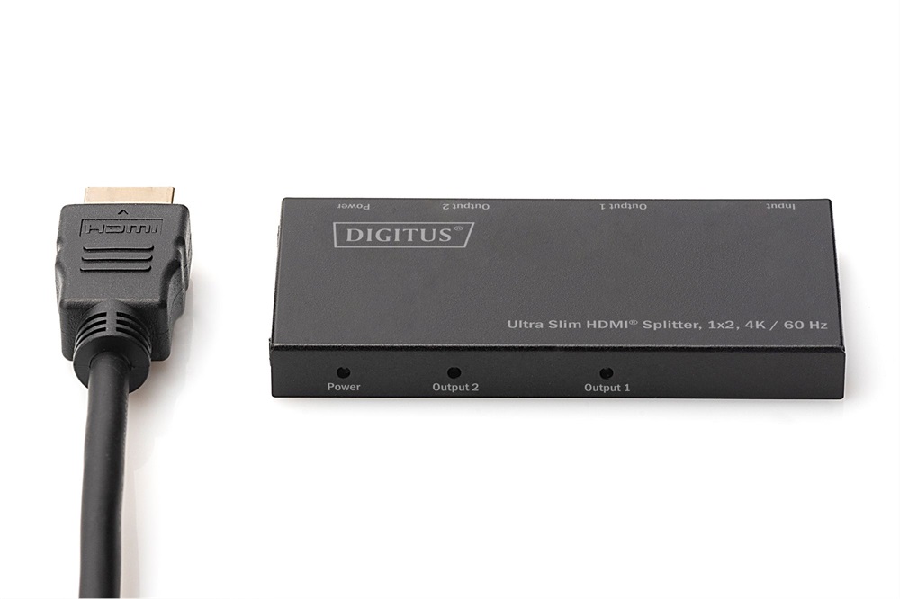 DIGITUS DS-45322 HDMI 4K 60Hz 1x2 Ultra Slim Splitter