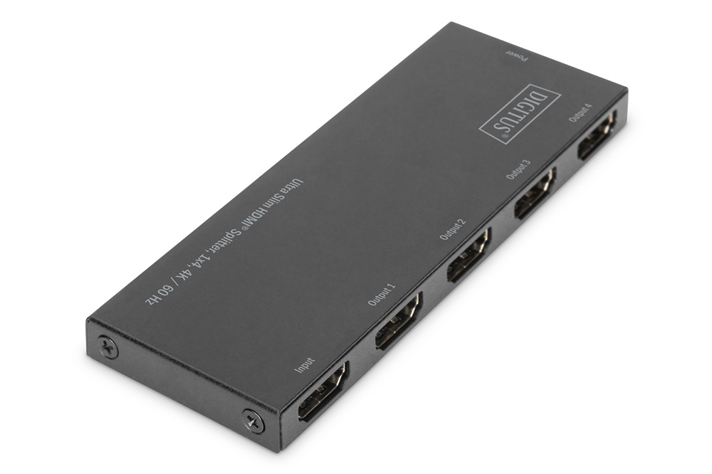DIGITUS DS-45323 4 portos 4K/60Hz ultra slim HDMI splitter