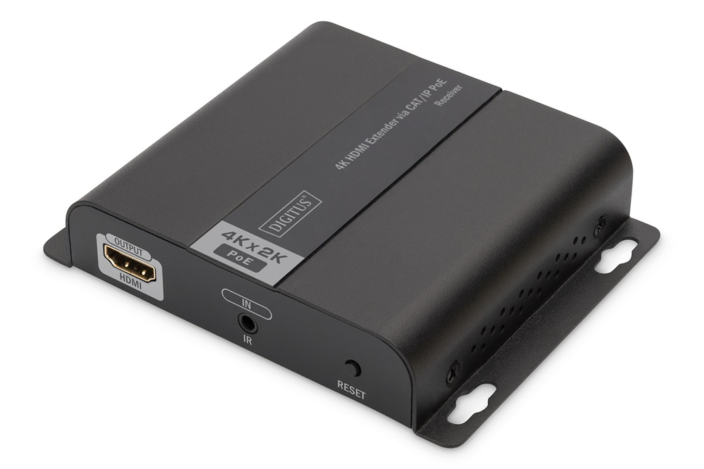 DIGITUS DS-55125 4K HDMI (CAT/IP) extender 6 (120m) POE vevőegység fekete