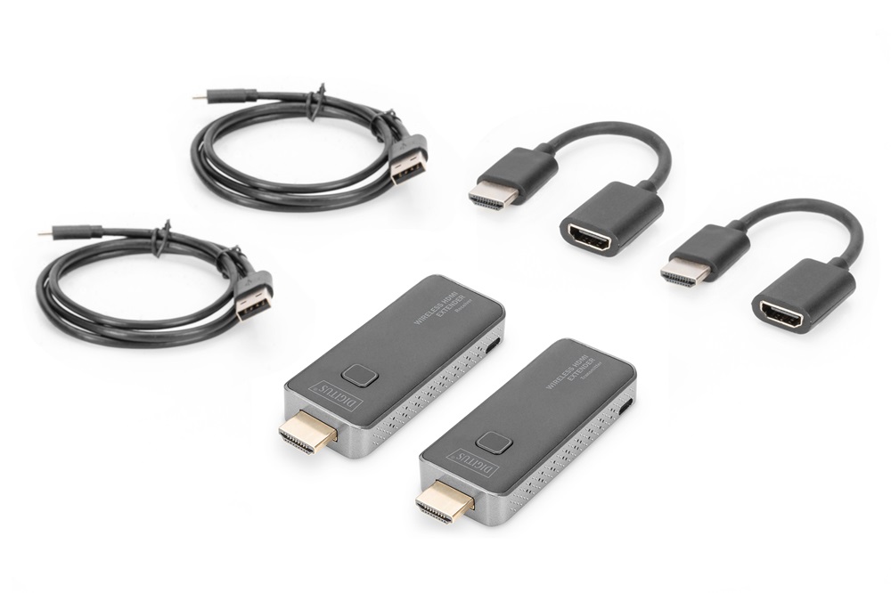 DIGITUS DS-55318 vezeték nélküli HDMI extender szett 50m (adó és vevőegység)