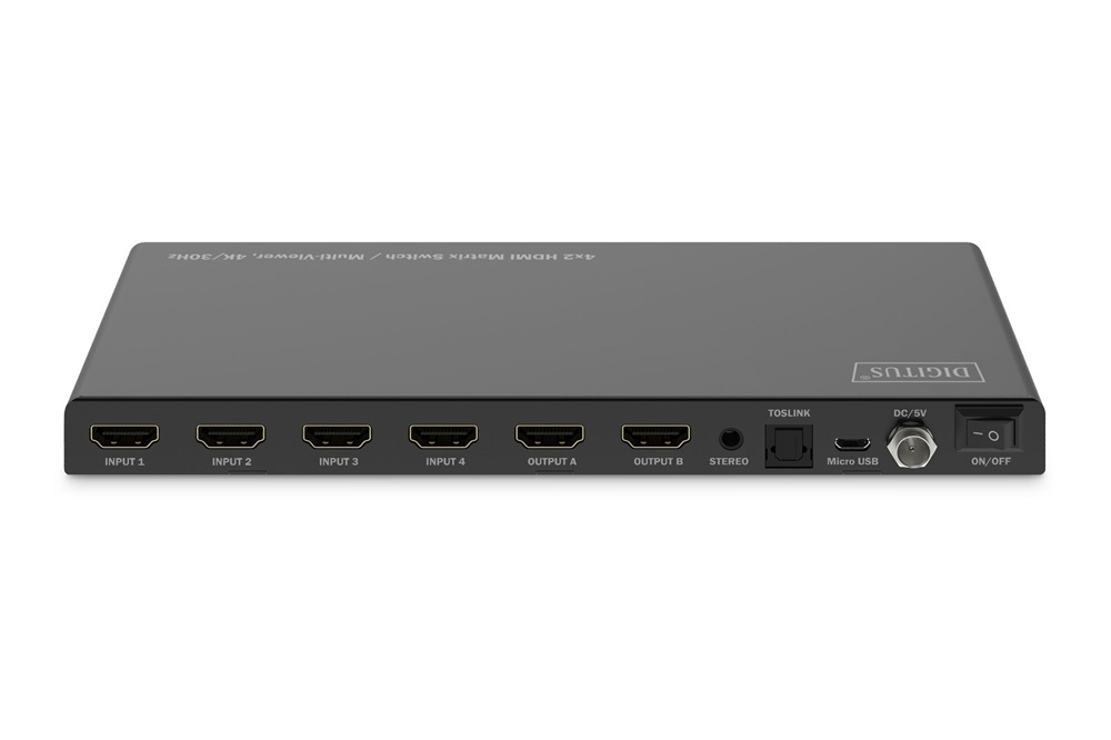 DIGITUS DS-55345 HDMI 4K 30Hz 4x2 Matrix Switch /Multi Viewer