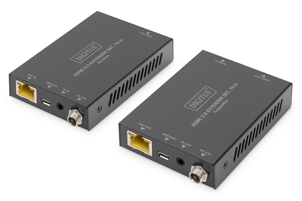 DIGITUS DS-55506 HDMI 4K/60Hz USB 2.0 Type B 70m extender szett