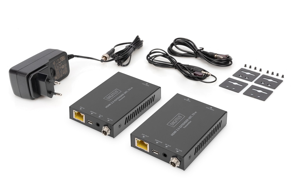 DIGITUS DS-55506 HDMI 4K/60Hz USB 2.0 Type B 70m extender szett