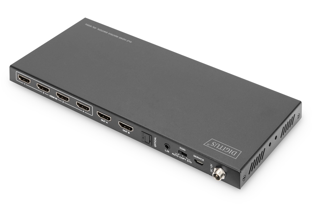 DIGITUS DS-55509 4x2 HDMI 4K/60Hz matrix switch