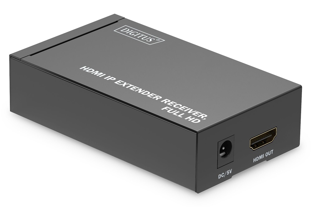 DIGITUS DS-55518 HDMI IP Full HD 60Hz Cat.6/Cat.6A/Cat.7/Cat.8 120m extender bővítő vevőegység
