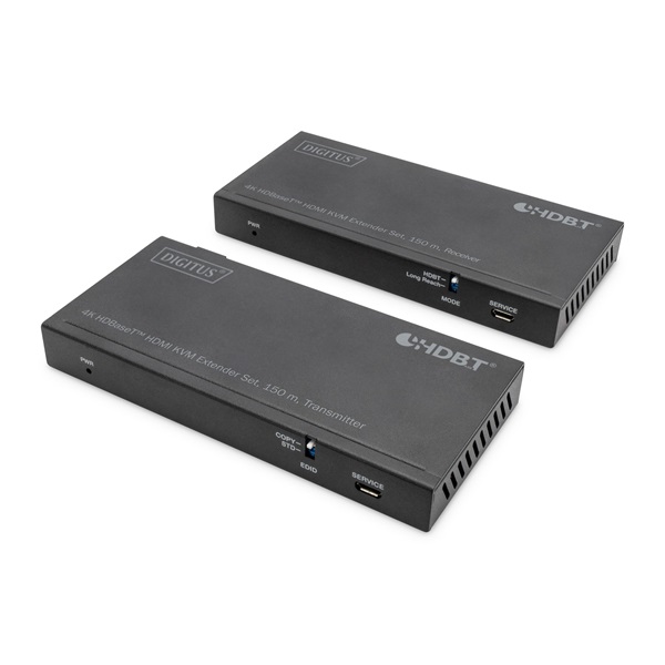 DIGITUS DS-55526 HDBaseT HDMI KVM 4K 60Hz Cat.6A/Cat.7/Cat.8 150m extender szett