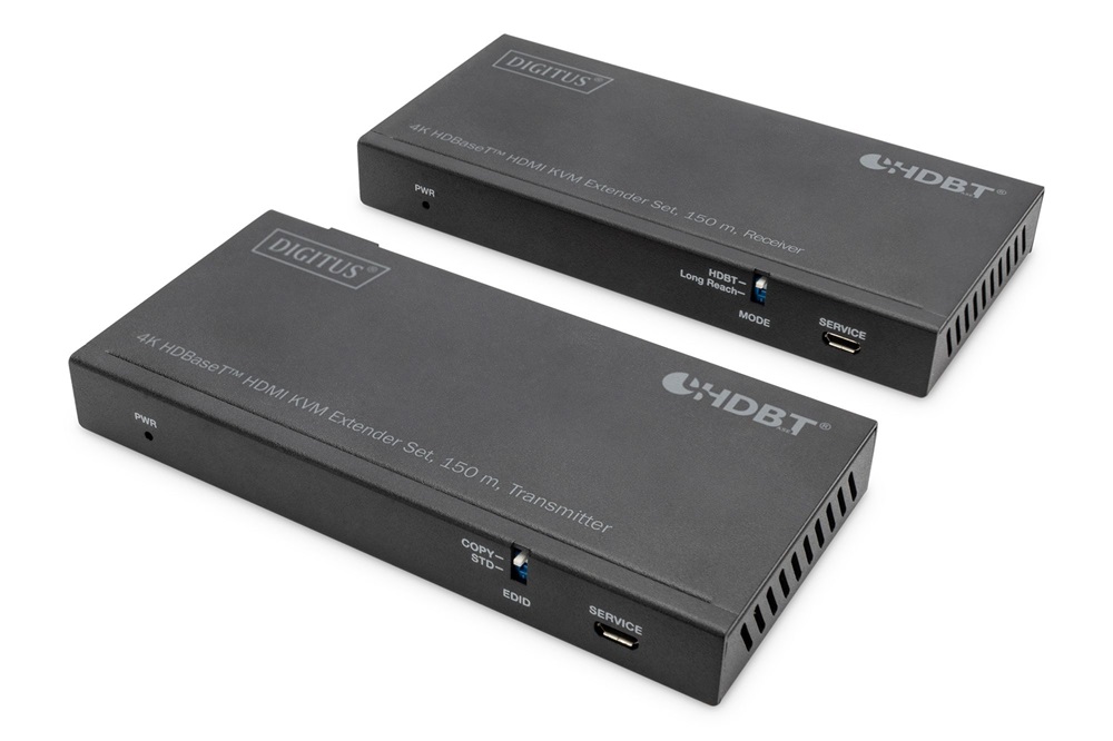 DIGITUS DS-55526 HDBaseT HDMI KVM 4K 60Hz Cat.6A/Cat.7/Cat.8 150m extender szett