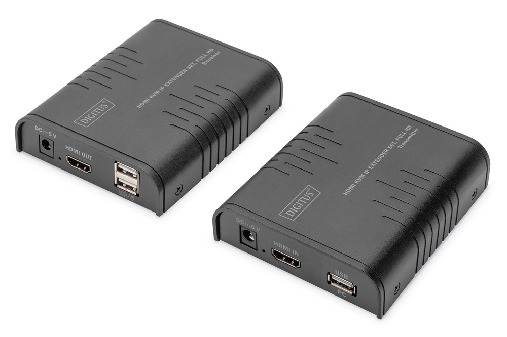 DIGITUS DS-55529 HDMI KVM IP Full HD 60Hz Cat.5e 120m extender szett