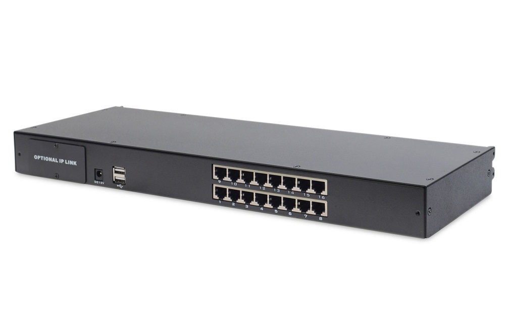 DIGITUS DS-72210-5UK 1U 17" 16xCat.5 TFT  KVM konzol Angol billentyűzettel touchpaddal