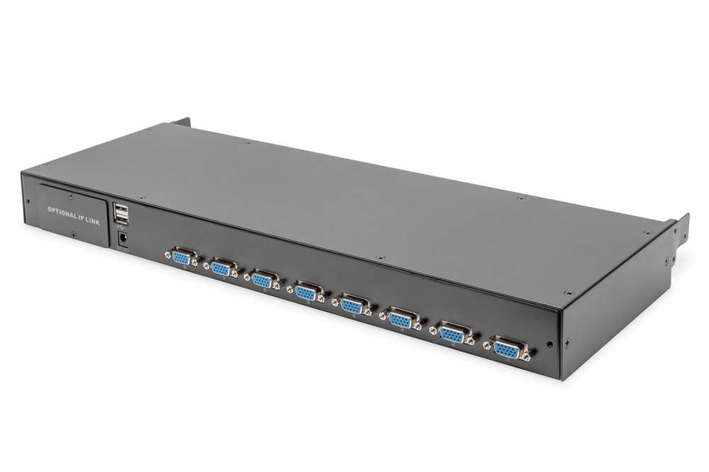 DIGITUS DS-72213 8 portos PS/2 USB VGA KVM switch