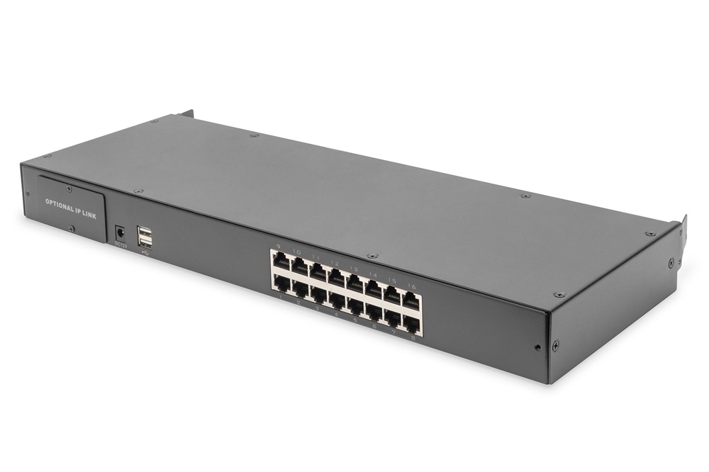 DIGITUS DS-72217 16 portos PS/2 USB Cat.5 VGA KVM switch