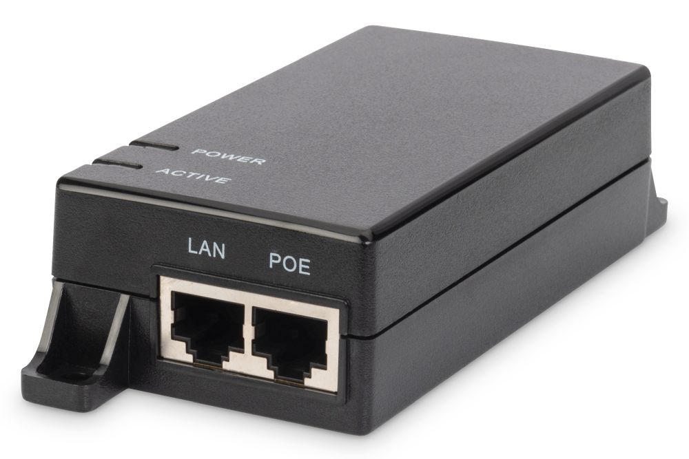 DIGITUS Gigabit Ethernet PoE 802.3af 15,4W tápfeladó