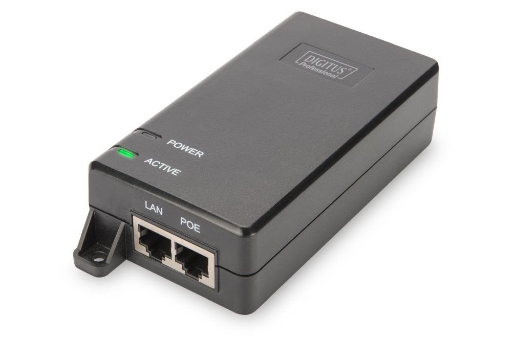 DIGITUS Gigabit Ethernet PoE 802.3at 30W tápfeladó