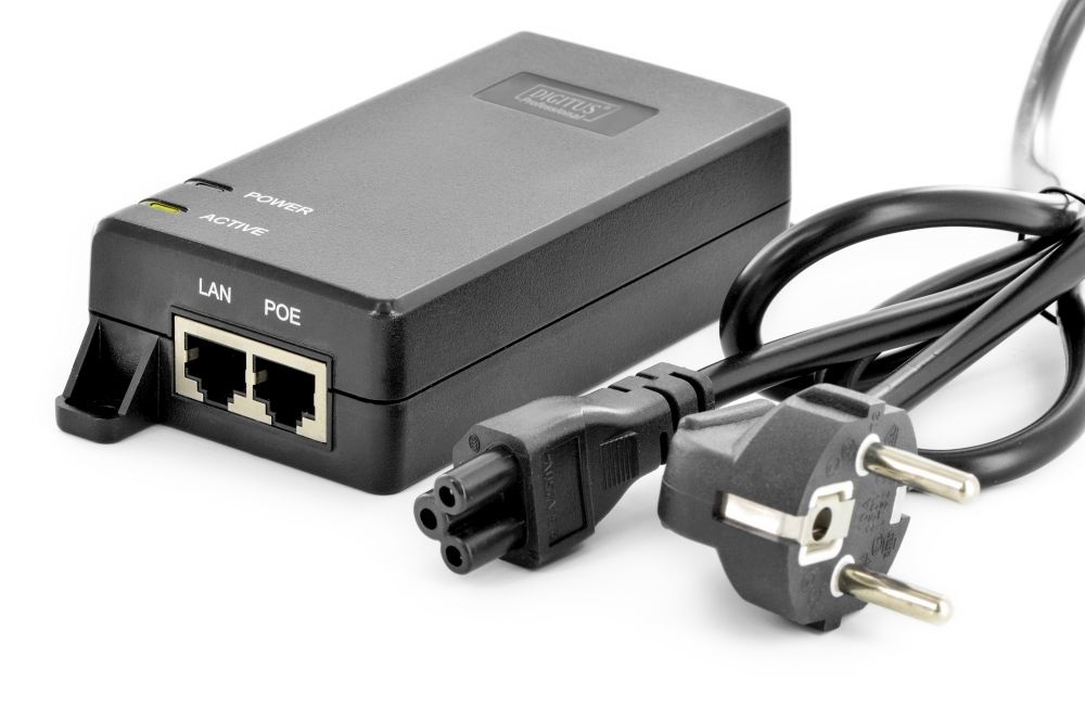 DIGITUS Gigabit Ethernet PoE 802.3at 30W tápfeladó