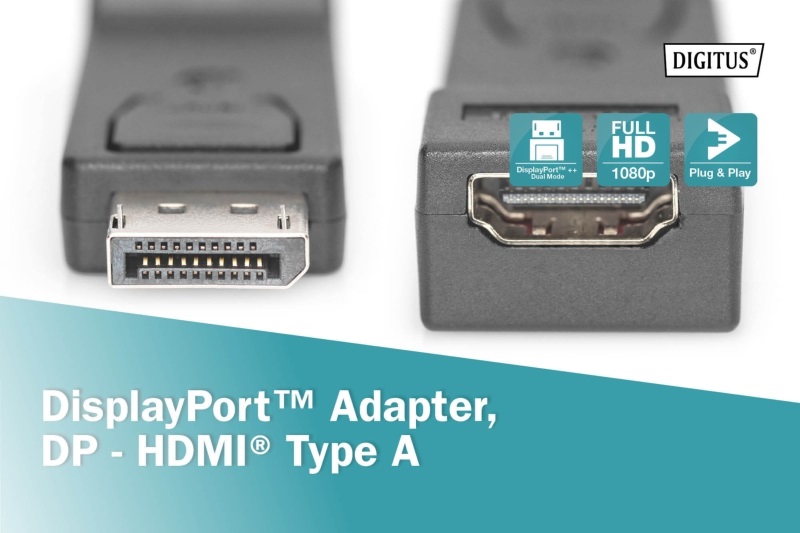 DIGITUS HDMI anya -> Display port apa adapter