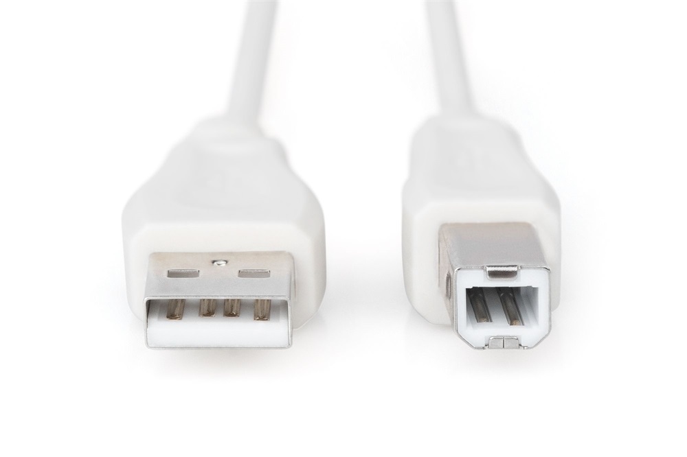DIGITUS High Speed 2.0 USB type-B - USB type A CCA árnyékolatlan bézs kábel 1,8m