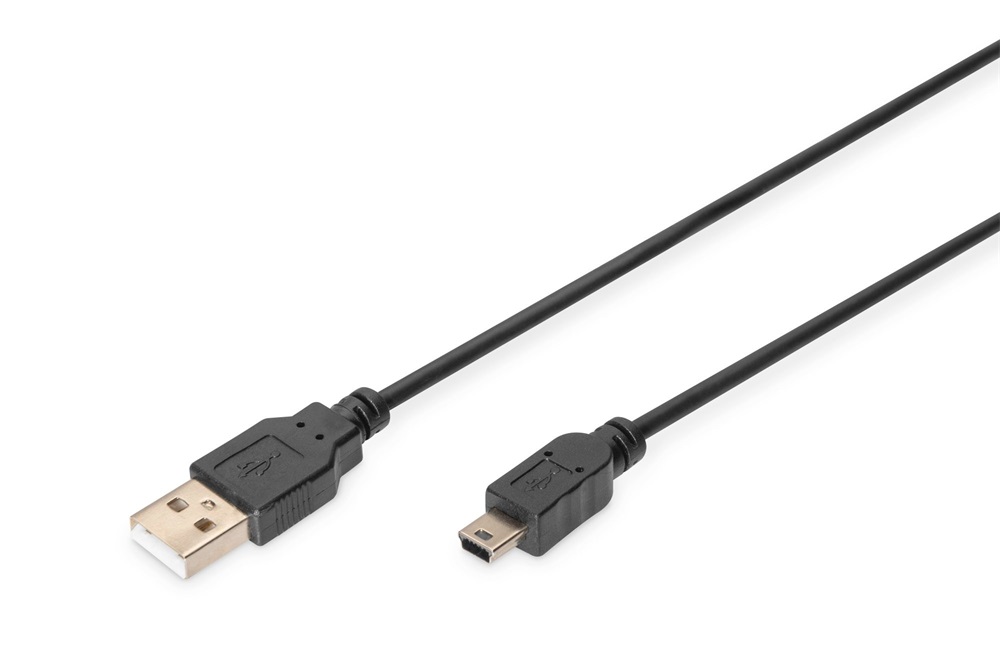 DIGITUS High Speed 2.0 mini USB B - USB type A kábel 1m