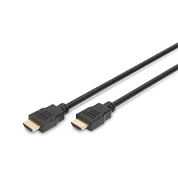 DIGITUS High Speed UHD 4K 3D 30Hz 2.0 aranyozott Ethernet HDMI kábel 2m