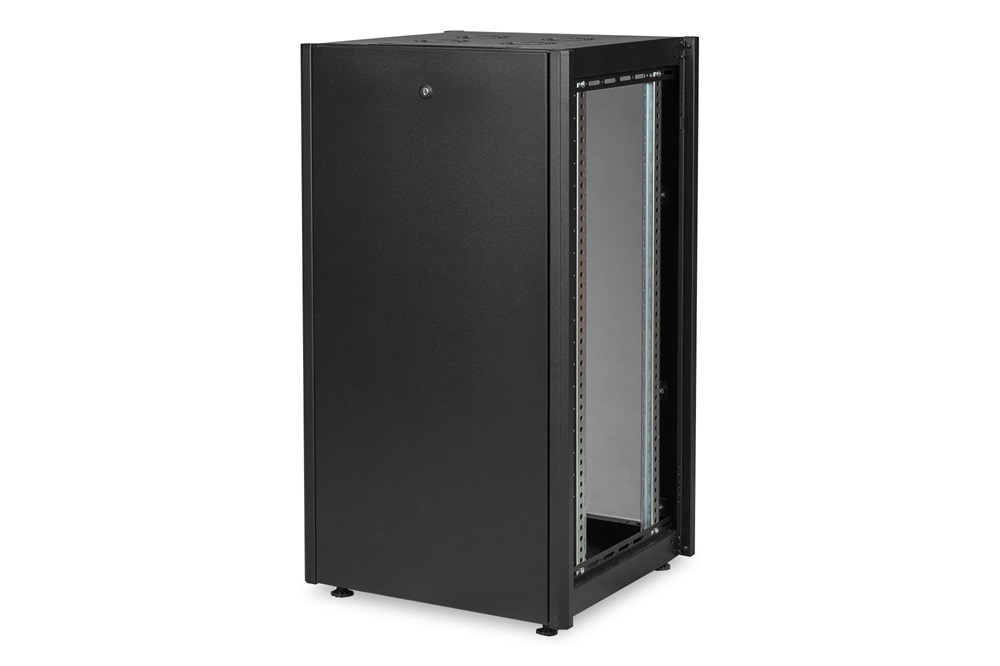 DIGITUS Rack Dynamic Basic 19" 22U 600x600mm üvegajtós fekete álló rack szekrény