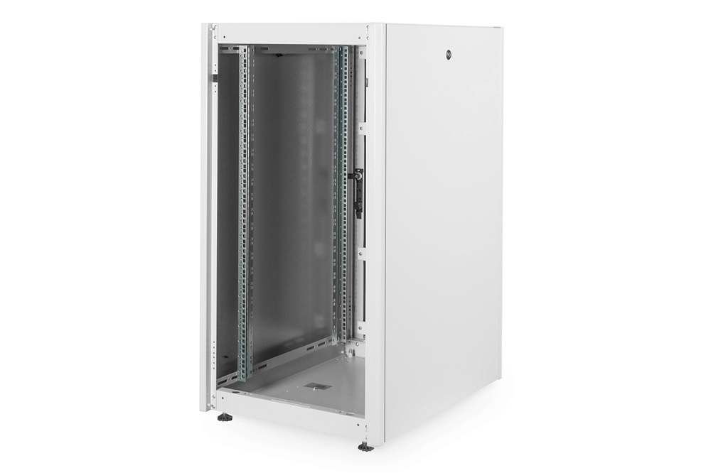 DIGITUS Rack Dynamic Basic 19" 22U 1155x600x800mm üvegajtós szürke álló rack szekrény