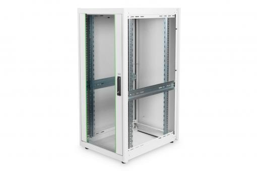 DIGITUS Rack Dynamic Basic 19" 26U 1330x600x800mm üvegajtós szürke álló rack szekrény