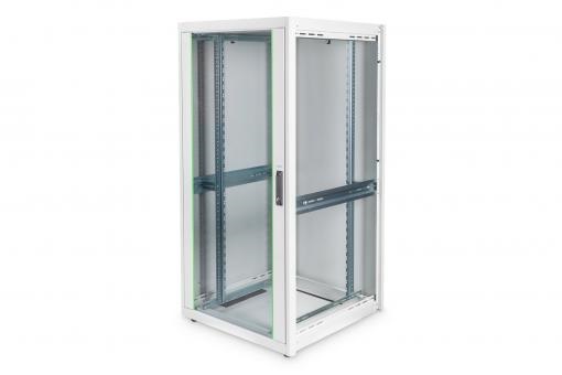 DIGITUS Rack Dynamic Basic 19" 32U 1590x800x800mm üvegajtós szürke álló rack szekrény