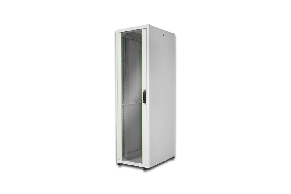 DIGITUS Rack Dynamic Basic 19" 42U 2040x600x800mm üvegajtós szürke álló rack szekrény