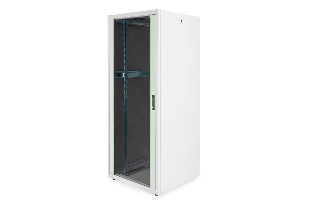 DIGITUS Rack Dynamic Basic 19" 42U 2040x800x800mm üvegajtós szürke álló rack szekrény
