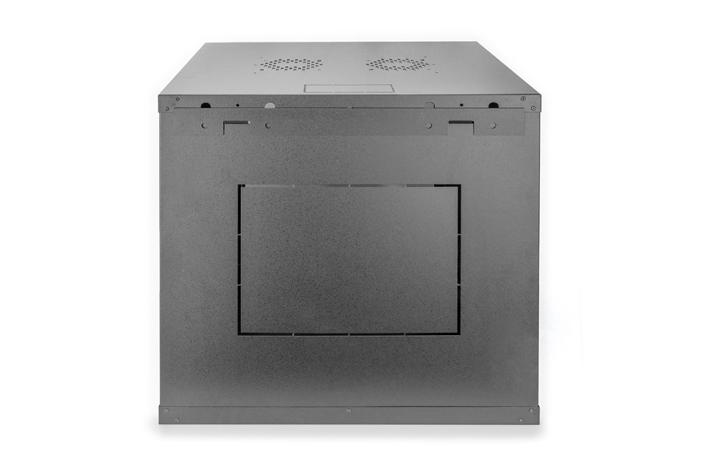 DIGITUS Dynamic Basic 19" 9U 474x600x600mm üvegajtós fekete fali rack szekrény