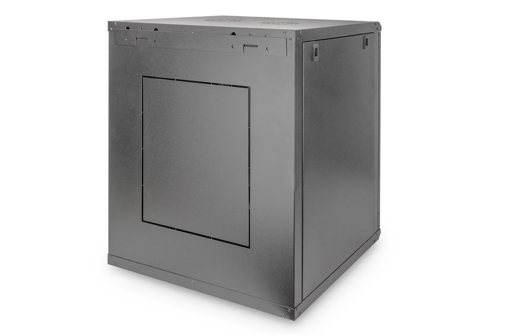 DIGITUS Dynamic Basic 19" 16U 789x600x600mm üvegajtós fekete fali rack szekrény