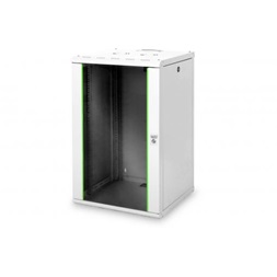 DIGITUS Rack Unique 19" 20U 998x600x600mm üvegajtós szürke fali rack szekrény