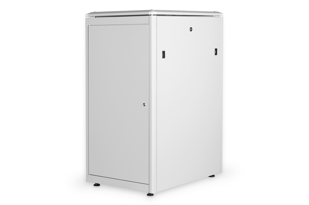 DIGITUS Rack Unique 19" 22U 1164x600x800mm üvegajtós szürke álló rack szekrény