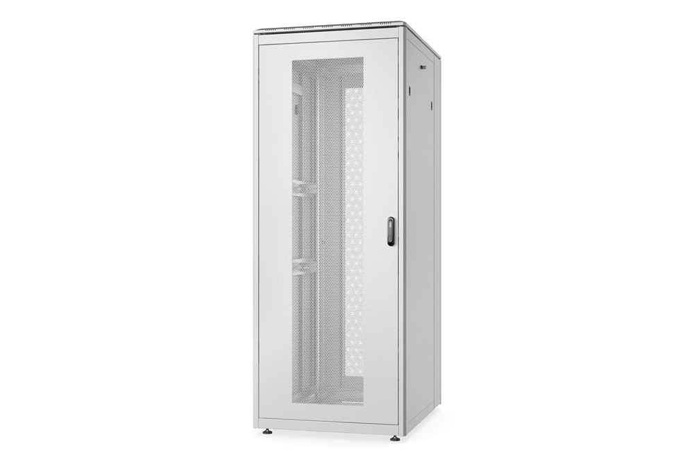 DIGITUS Rack Unique 19" 42U 2053x800x100mm első és hátsó perforált ajtós szürke álló rack szekrény