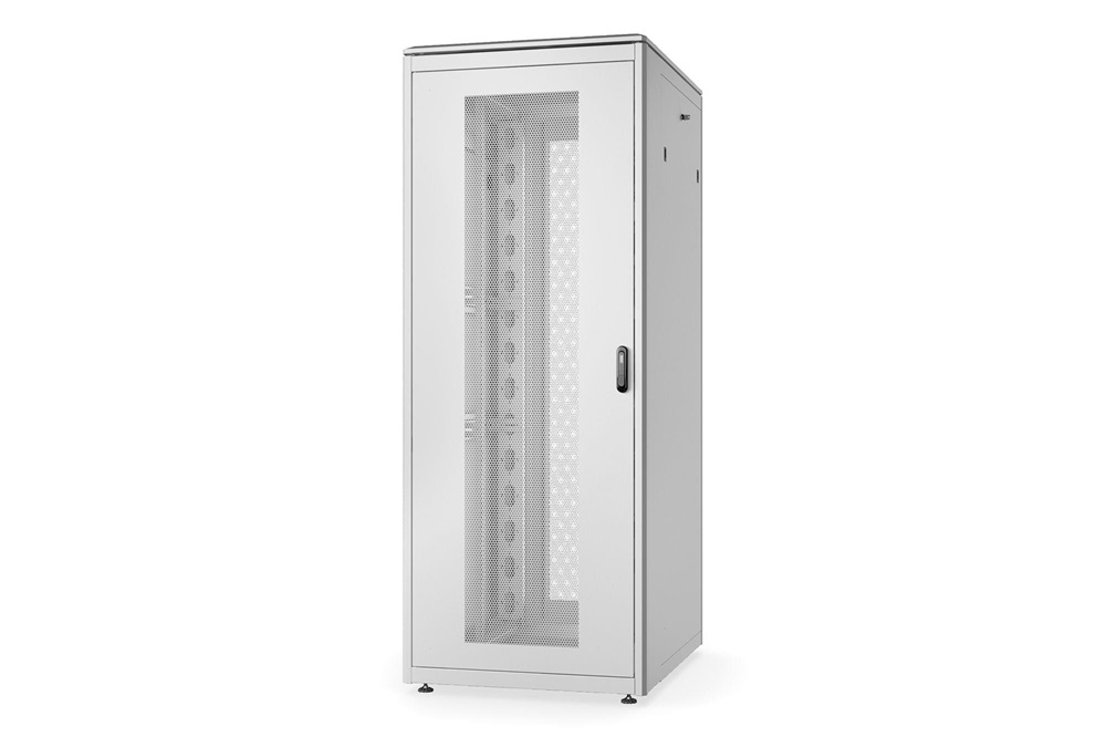 DIGITUS Rack Unique 19" 42U 2053x800x100mm első és hátsó perforált ajtós szürke álló rack szekrény