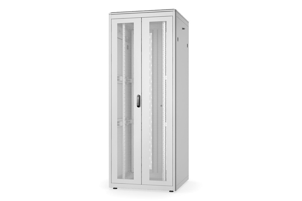 DIGITUS Rack Unique 19" 42U 2053x800x800mm dupla első és hátsó perforált ajtós szürke álló rack szekrény