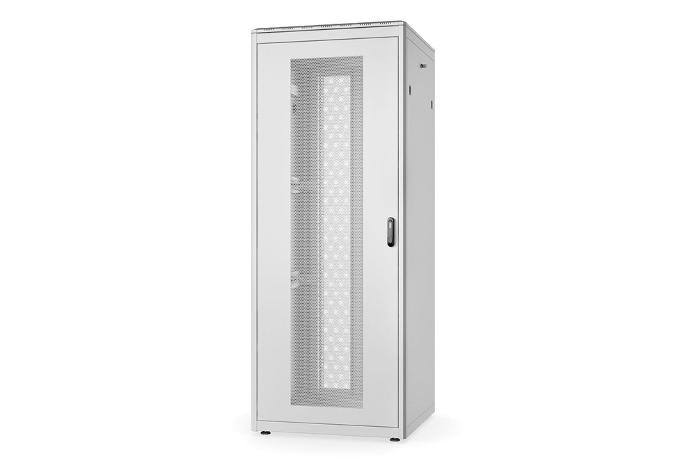 DIGITUS Rack Unique 19" 42U 2053x800x800mm dupla első és szimpla hátsó perforált ajtós szürke álló rack szekrény