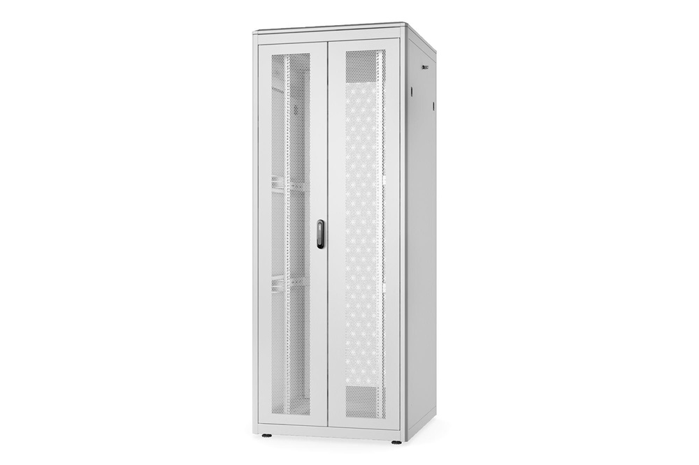 DIGITUS Rack Unique 19" 42U 2053x800x800mm dupla első és szimpla hátsó perforált ajtós szürke álló rack szekrény
