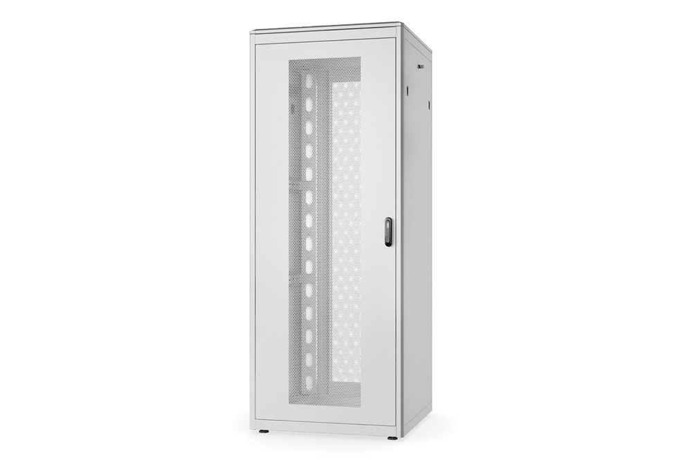 DIGITUS Rack Unique 19" 42U 2053x800x800mm első és hátsó perforált ajtós szürke álló rack szekrény