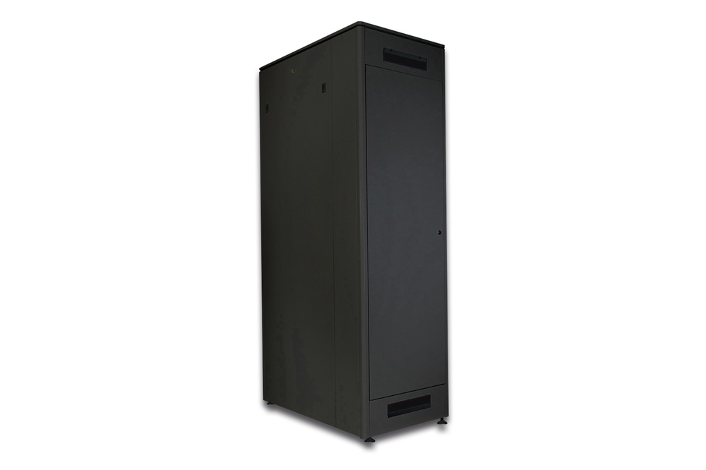 DIGITUS Rack Unique 19" 42U 2053x600x1000mm üvegajtós fekete álló rack szekrény