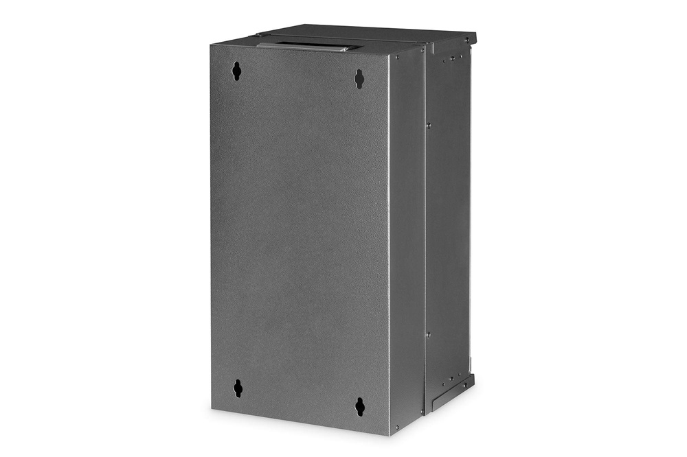 DIGITUS SOHO PRO 10" 12U 595x315x300mm üvegajtós fekete fali rack szekrény