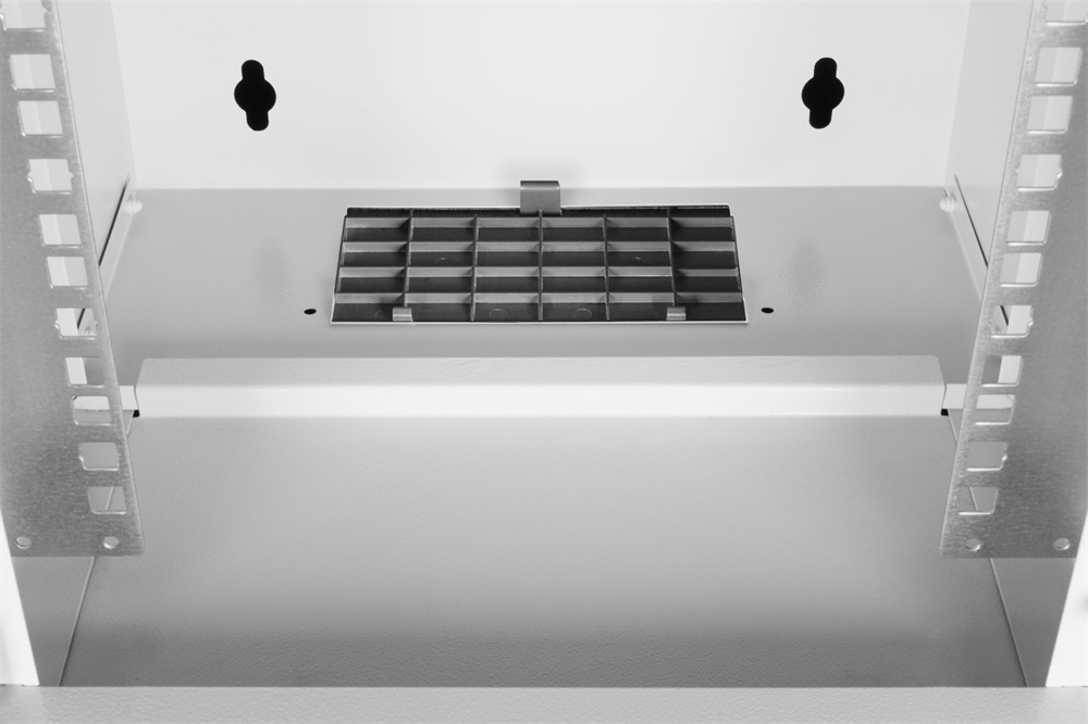 DIGITUS SOHO PRO 10" 12U 595x315x300mm üvegajtós szürke fali rack szekrény