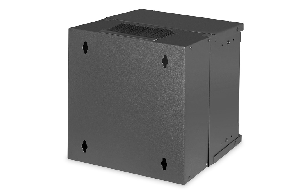DIGITUS SOHO PRO 10" 6U 325x315 x300mm üvegajtós fekete fali rack szekrény