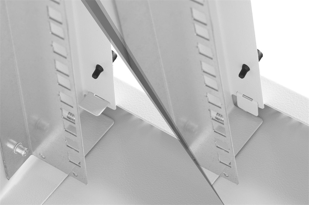 DIGITUS SOHO PRO 10" 9U 254x315x300mm üvegajtós szürke fali rack szekrény