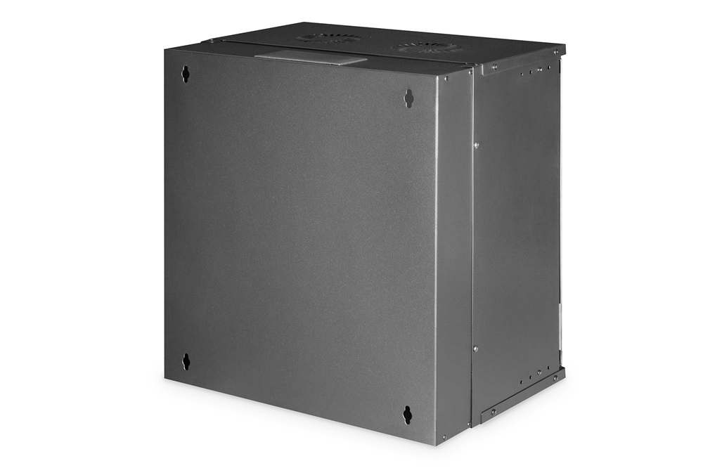 DIGITUS SOHO PRO 19" 12U 595x540x400mm üvegajtós fekete fali rack szekrény