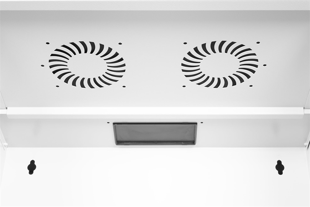 DIGITUS SOHO PRO 19" 12U 595x540x400mm üvegajtós szürke fali rack szekrény