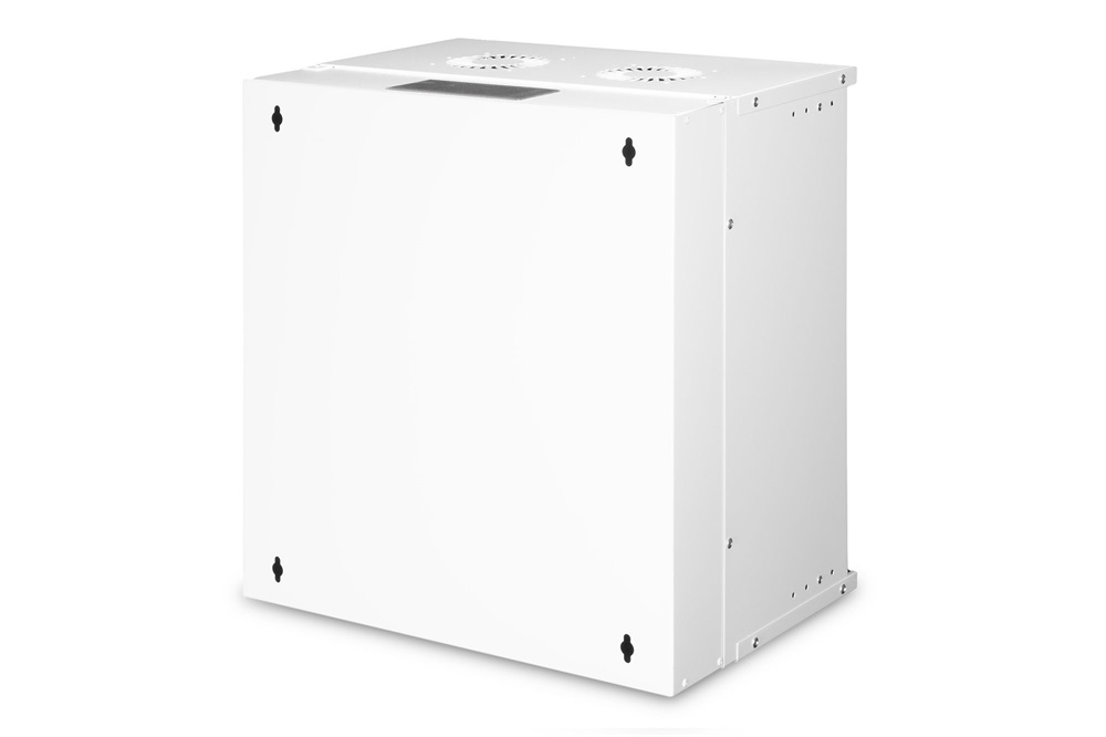 DIGITUS SOHO PRO 19" 12U 595x540x400mm üvegajtós szürke fali rack szekrény