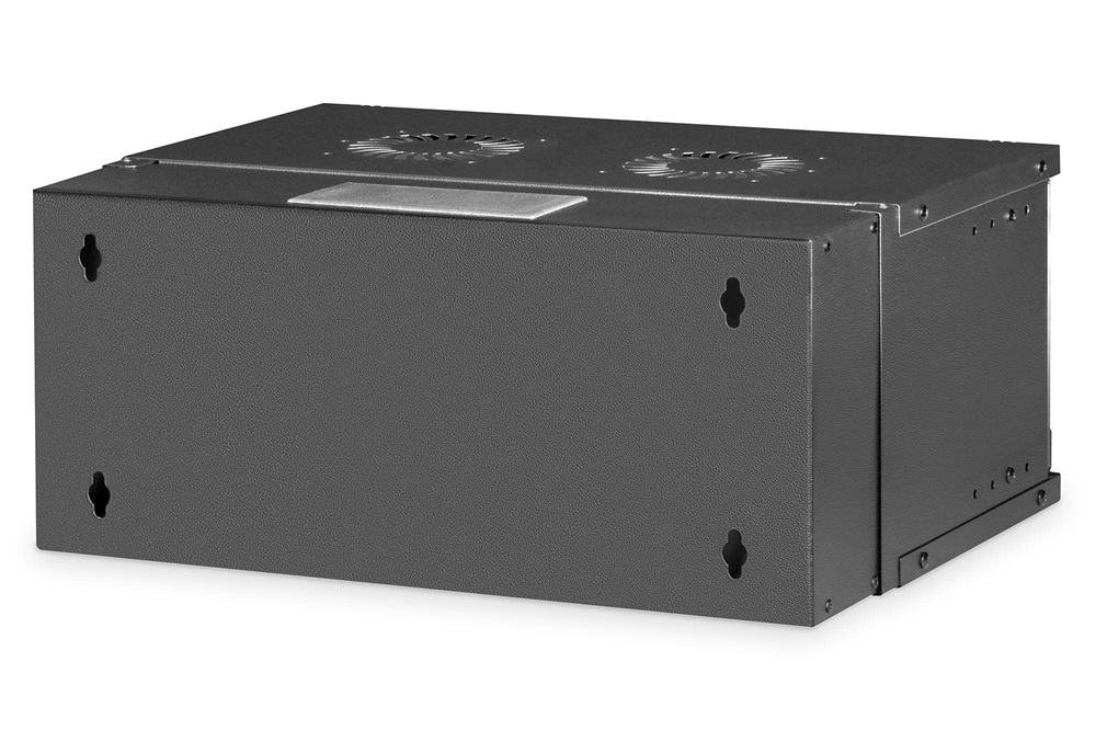 DIGITUS SOHO PRO 19" 4U 240x540x400mm üvegajtós fekete fali rack szekrény