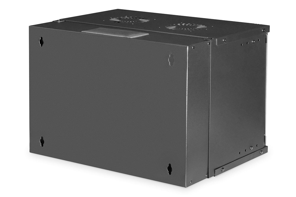 DIGITUS SOHO PRO 19" 7U 370x540x400mm üvegajtós fekete fali rack szekrény
